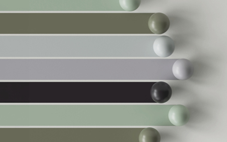 Abstract scale in various neutral colors